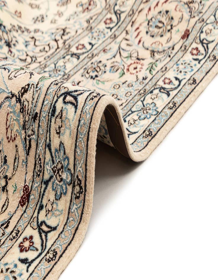 Detail image of 6' 8 x 6' 11 Hand Knotted Nain Rug