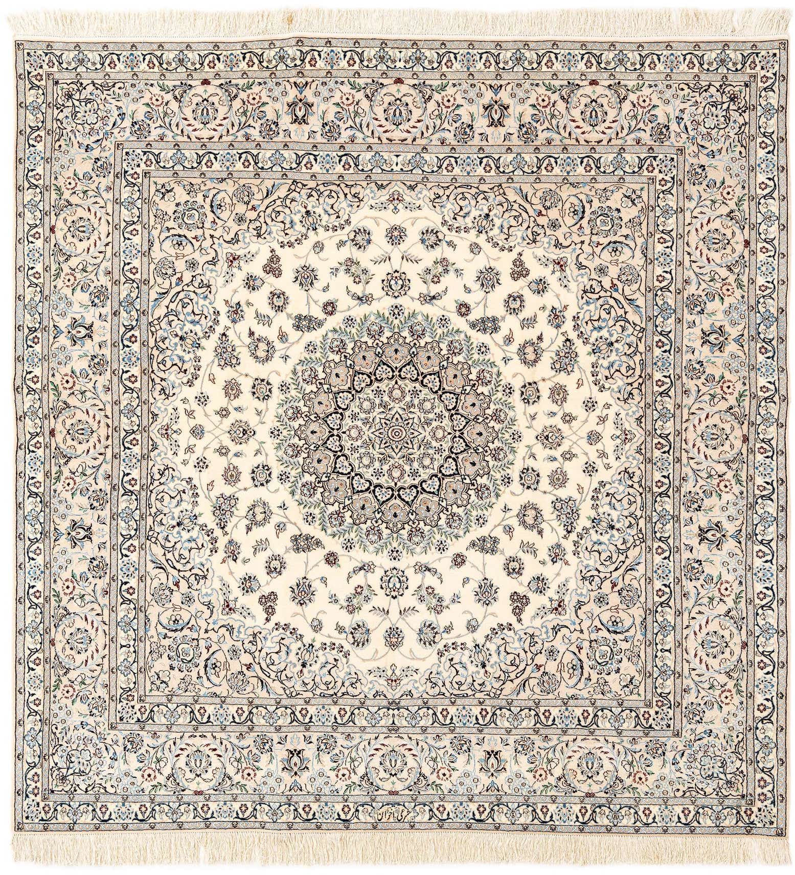 6' 8 x 6' 11 Hand Knotted Nain Rug