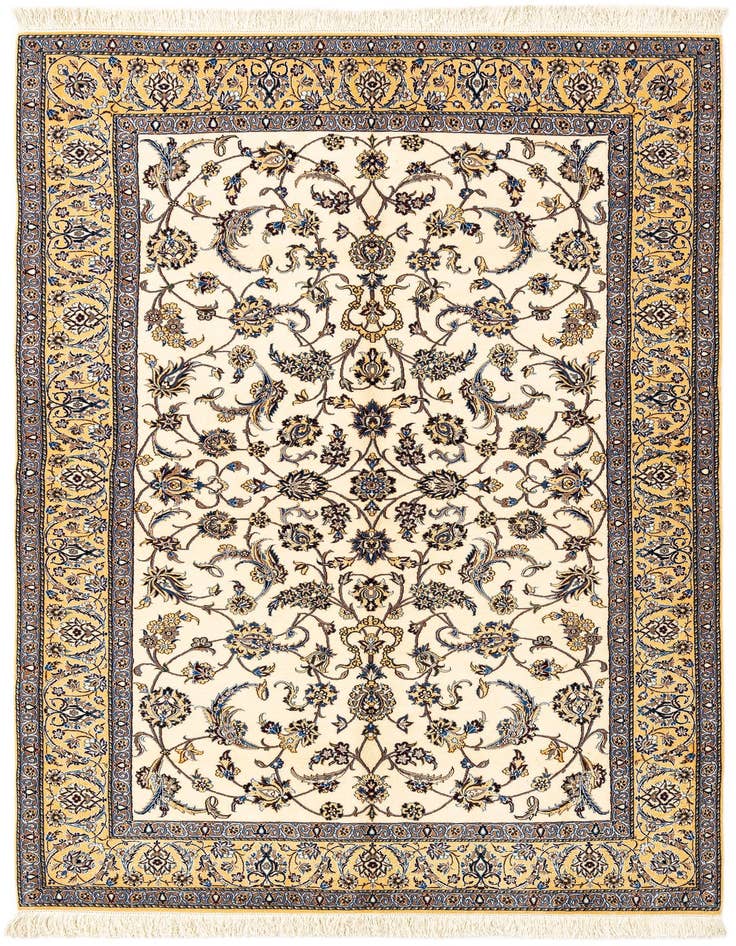 Detail image of 4' 2 x 7' 2 Hand Knotted Nain Rug