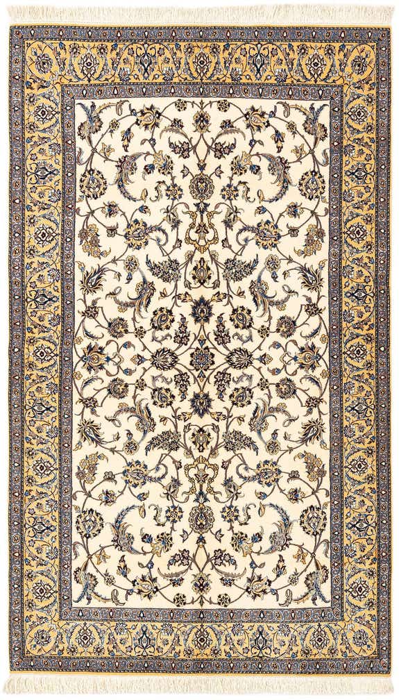 4' 2 x 7' 2 Hand Knotted Nain Rug
