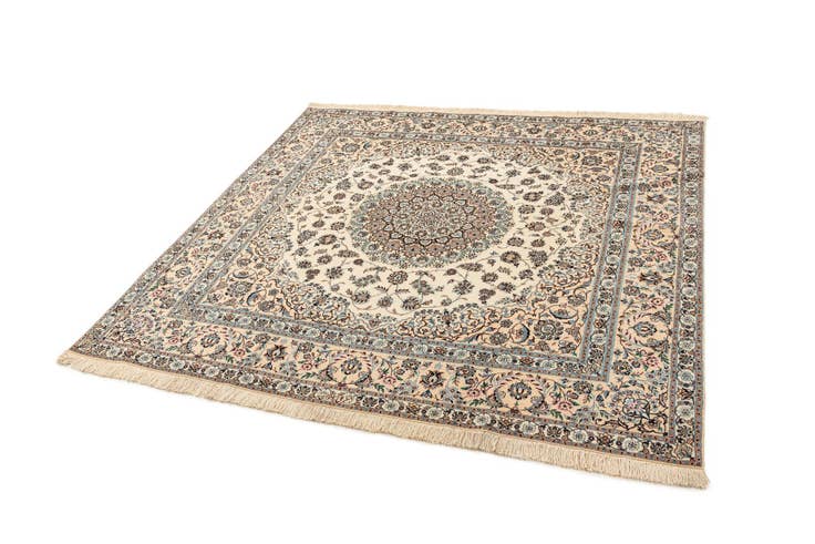 Detail image of 6' 8 x 6' 11 Hand Knotted Nain Rug