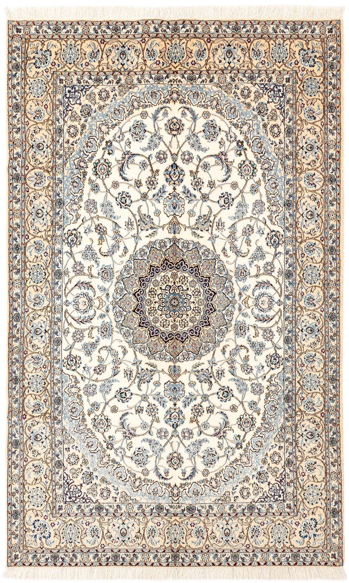5' 3 x 8' 6 Hand Knotted Nain Rug