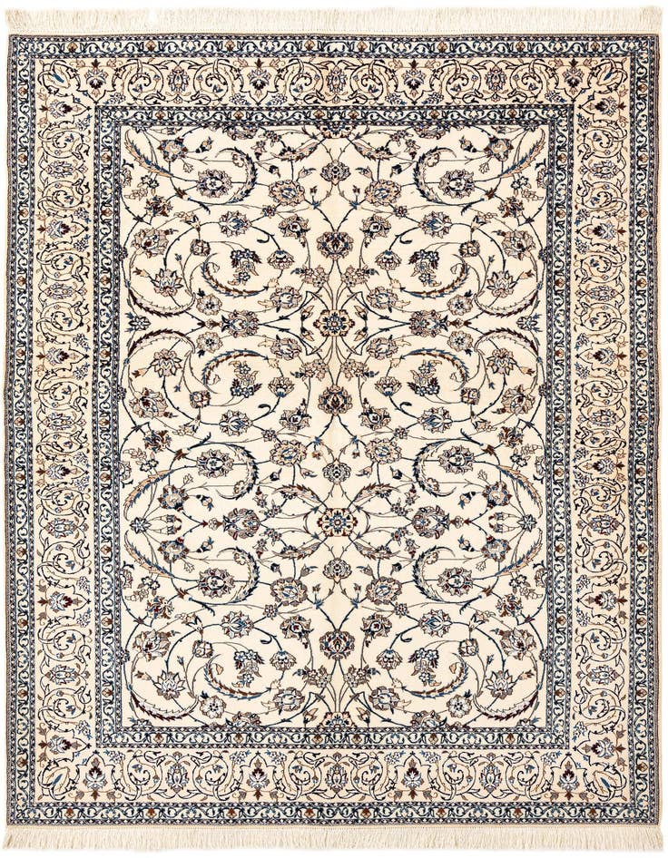 Detail image of 5' 4 x 7' 9 Hand Knotted Nain Rug