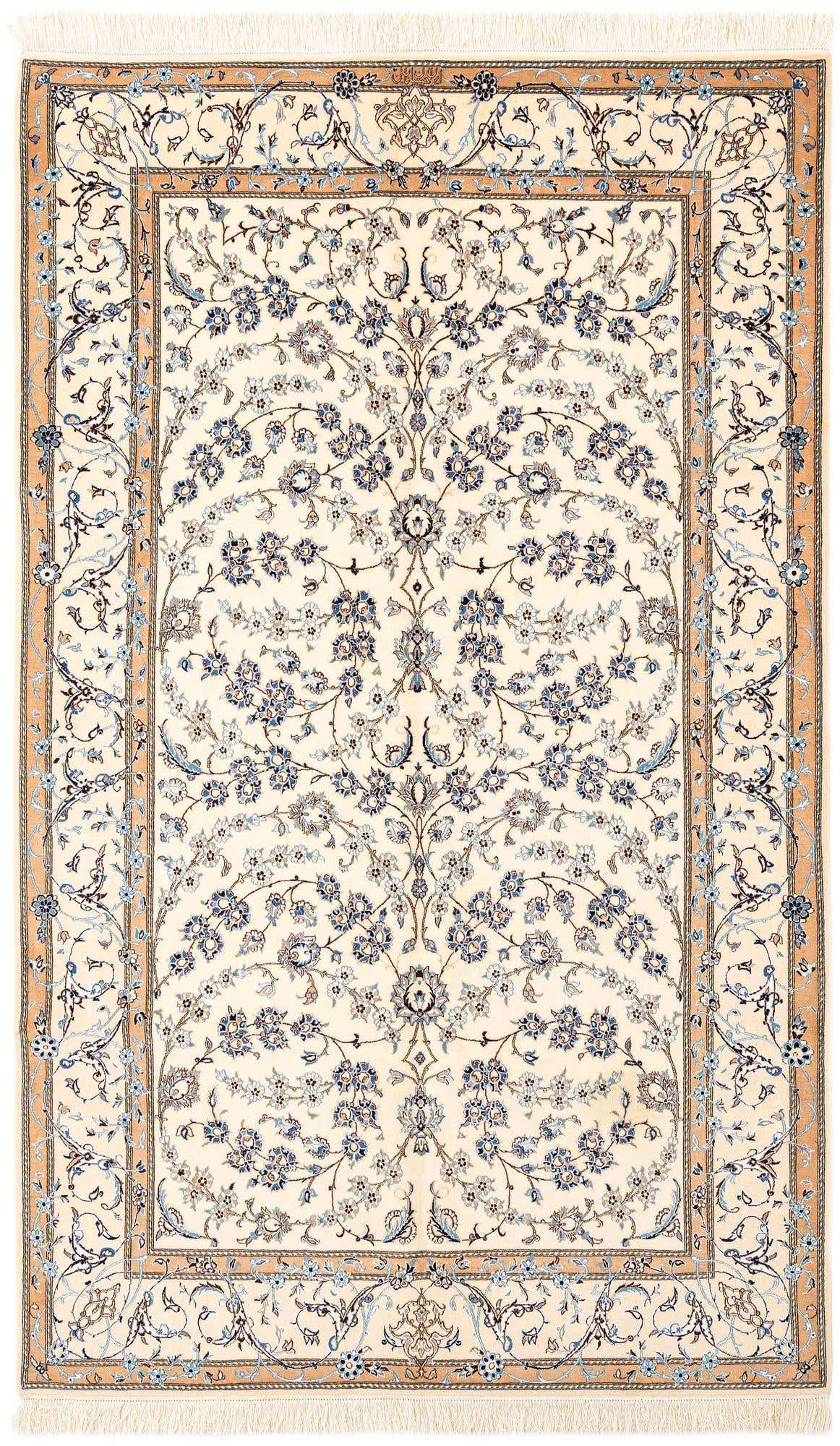 5' 3 x 8' 6 Hand Knotted Nain Rug