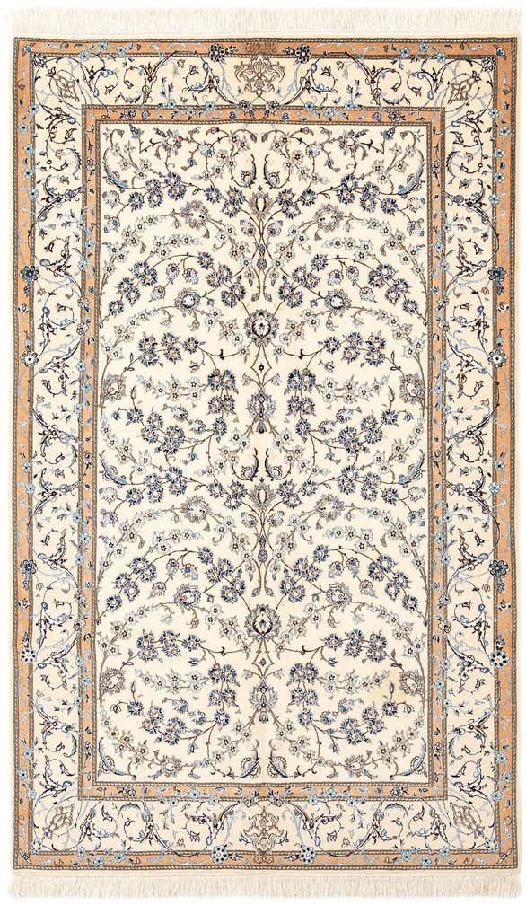 5' 3 x 8' 6 Hand Knotted Nain Rug