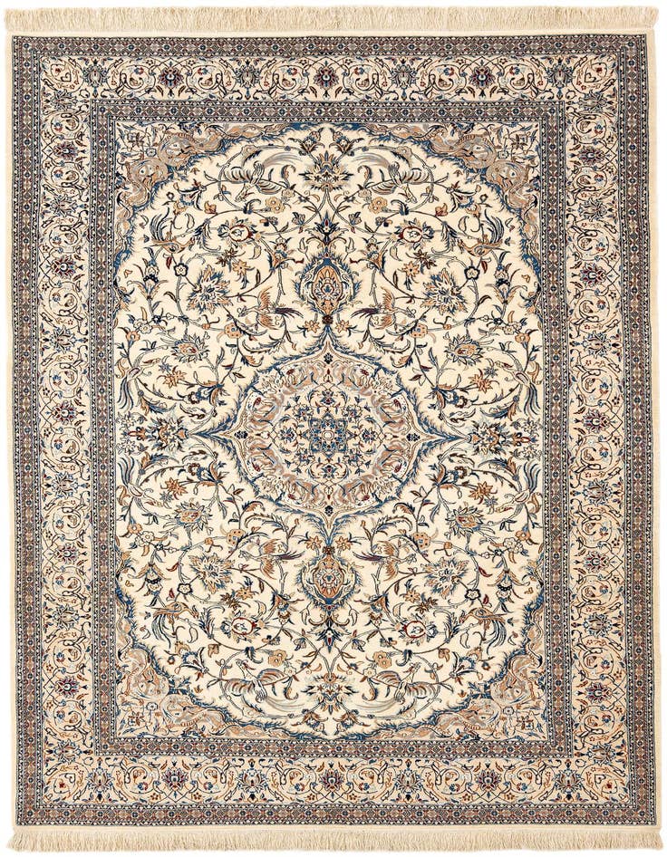 Detail image of 4' 11 x 8' 3 Hand Knotted Nain Rug