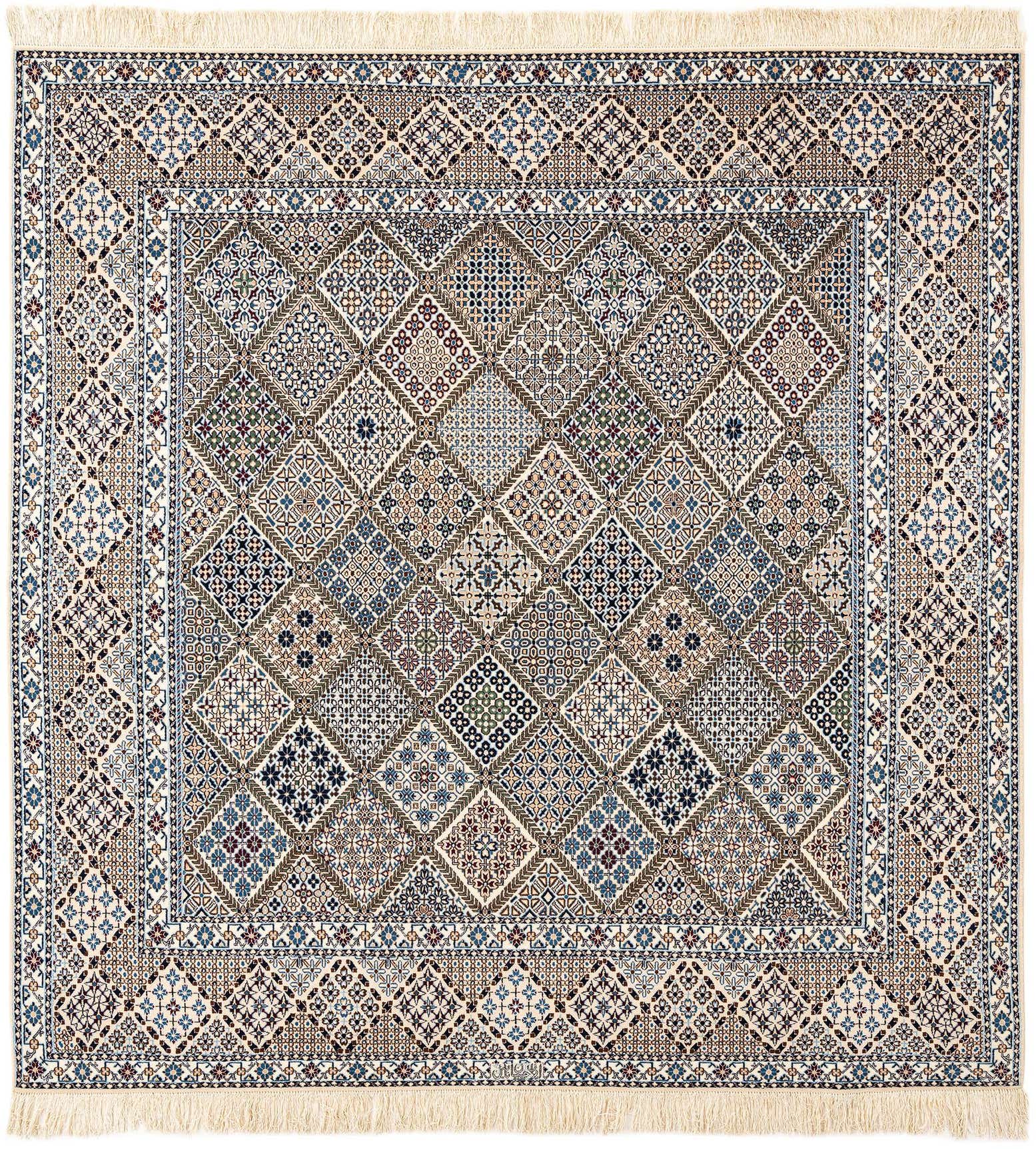 6' 8 x 6' 11 Hand Knotted Nain Rug