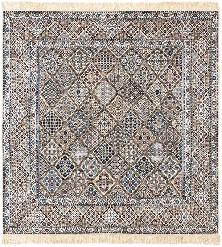 6' 8 x 6' 11 Hand Knotted Nain Rug