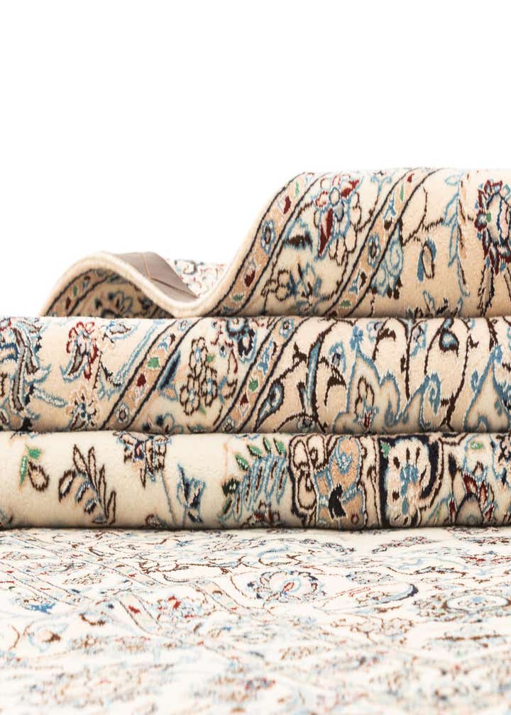 6' 9 x 6' 11 Hand Knotted Nain Rug