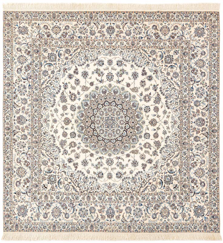 Detail image of 6' 9 x 6' 11 Hand Knotted Nain Rug