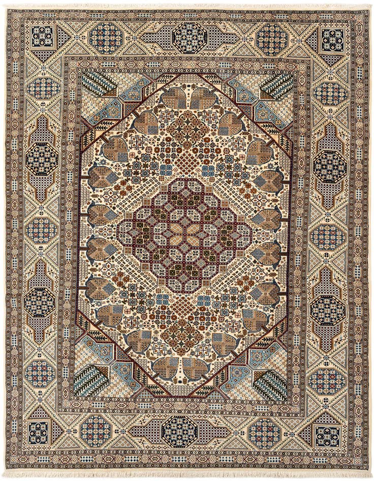 Detail image of 6' 11 x 11' 3 Hand Knotted Nain Rug