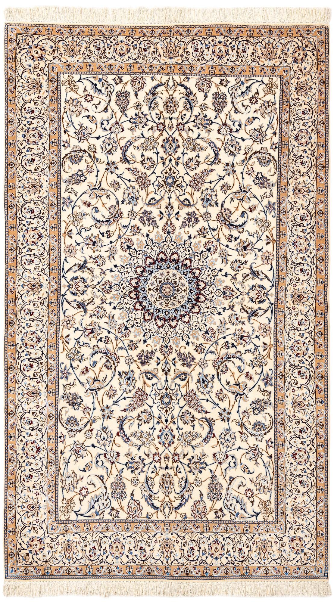 4' 3 x 7' 3 Hand Knotted Nain Rug