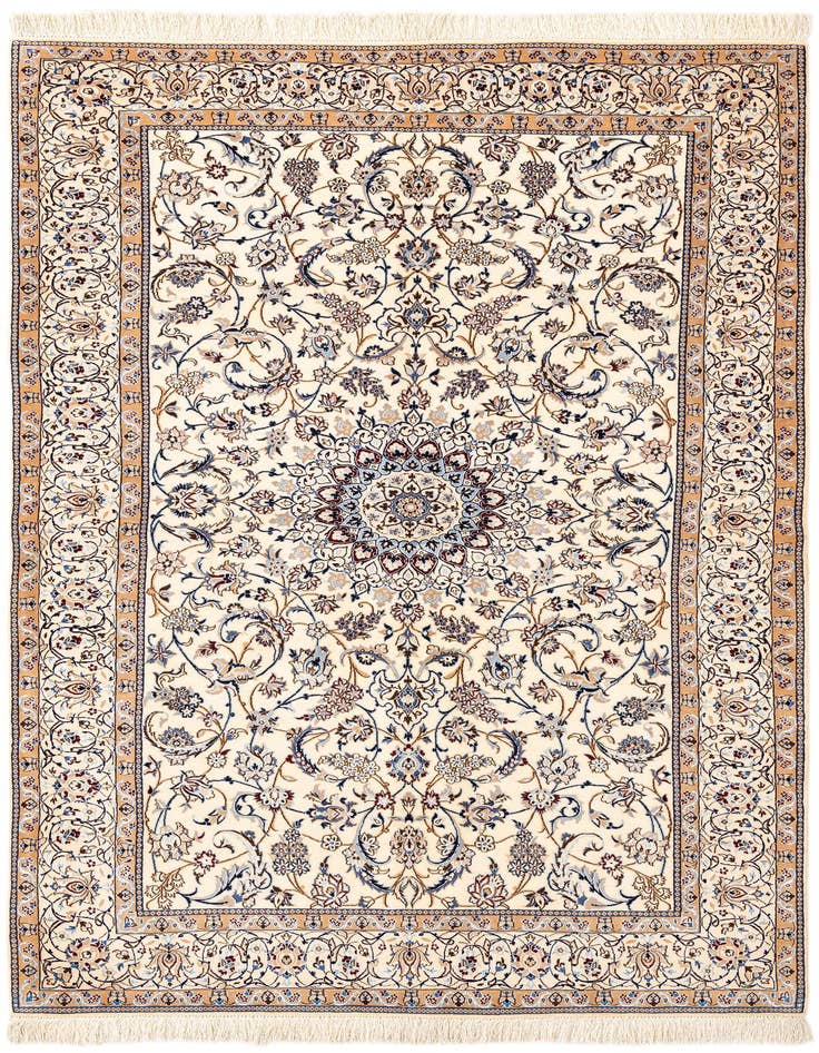 Detail image of 4' 3 x 7' 3 Hand Knotted Nain Rug