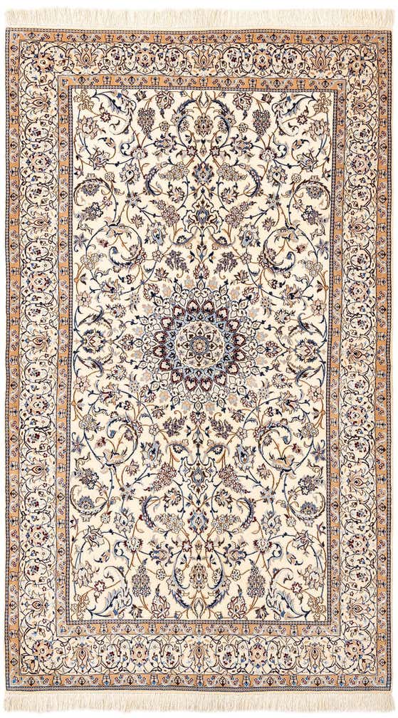 4' 3 x 7' 3 Hand Knotted Nain Rug