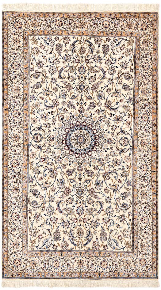 Detail image of 4' 3 x 7' 3 Hand Knotted Nain Rug