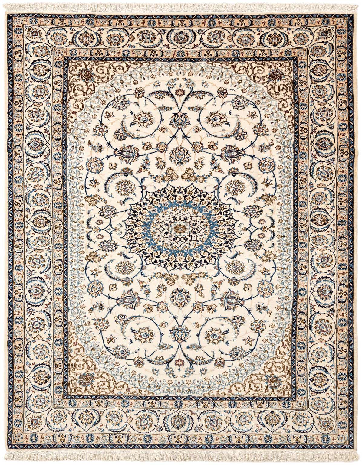5' 2 x 8' 4 Hand Knotted Nain Rug