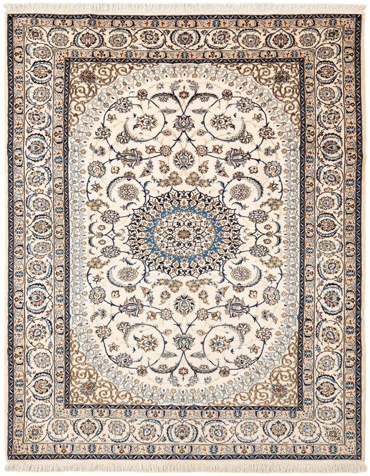 Detail image of 5' 2 x 8' 4 Hand Knotted Nain Rug