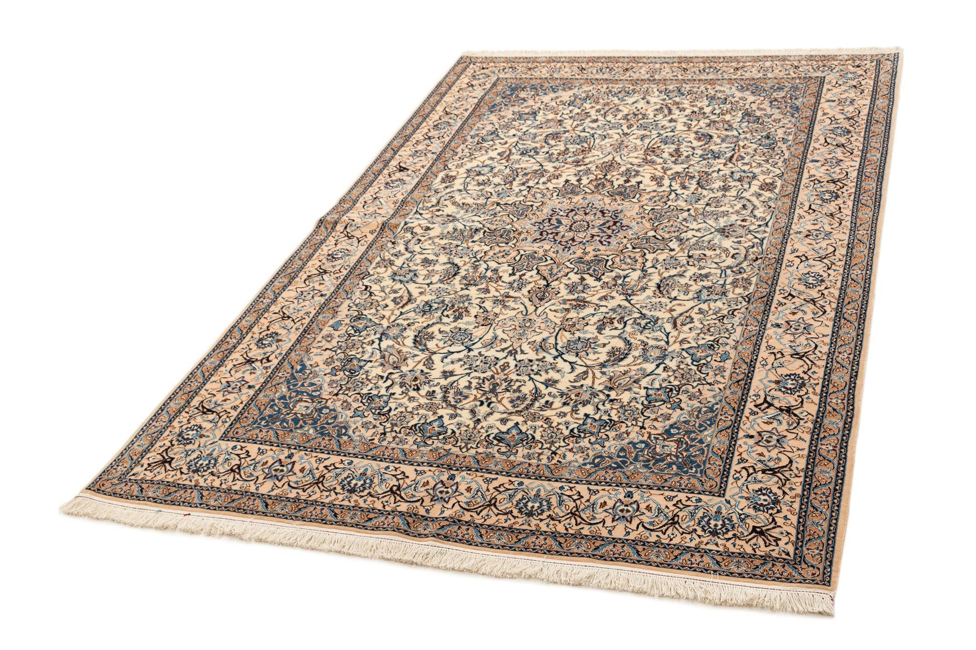 4' 11 x 7' 7 Hand Knotted Nain Rug