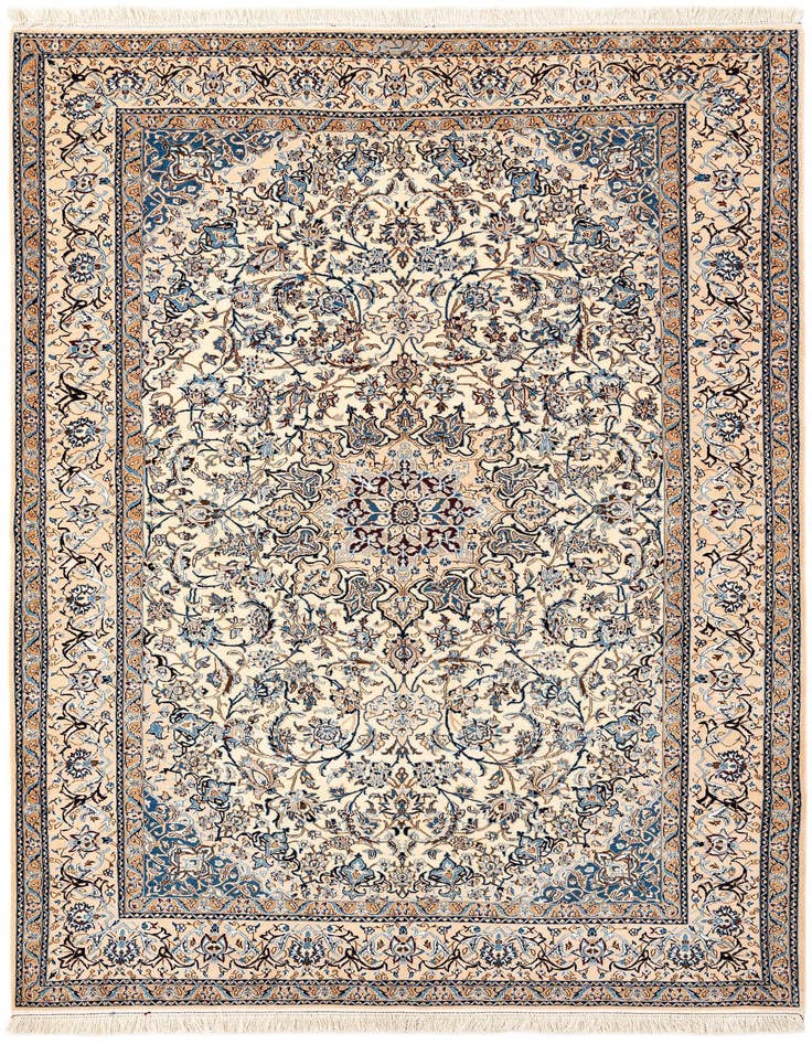 Detail image of 4' 11 x 7' 7 Hand Knotted Nain Rug