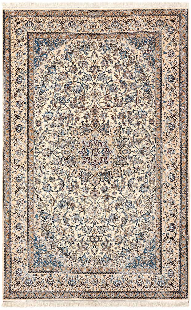 4' 11 x 7' 7 Hand Knotted Nain Rug