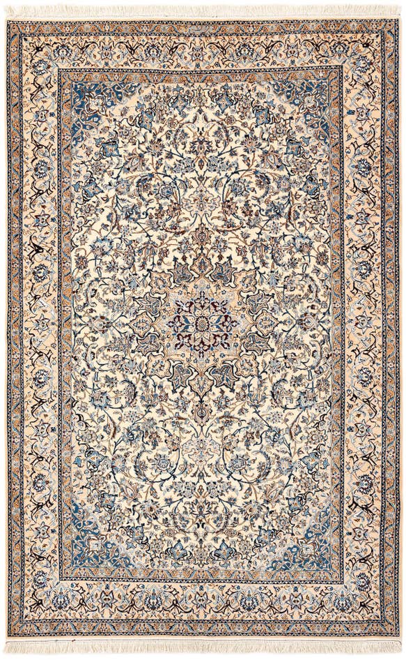 Detail image of 4' 11 x 7' 7 Hand Knotted Nain Rug