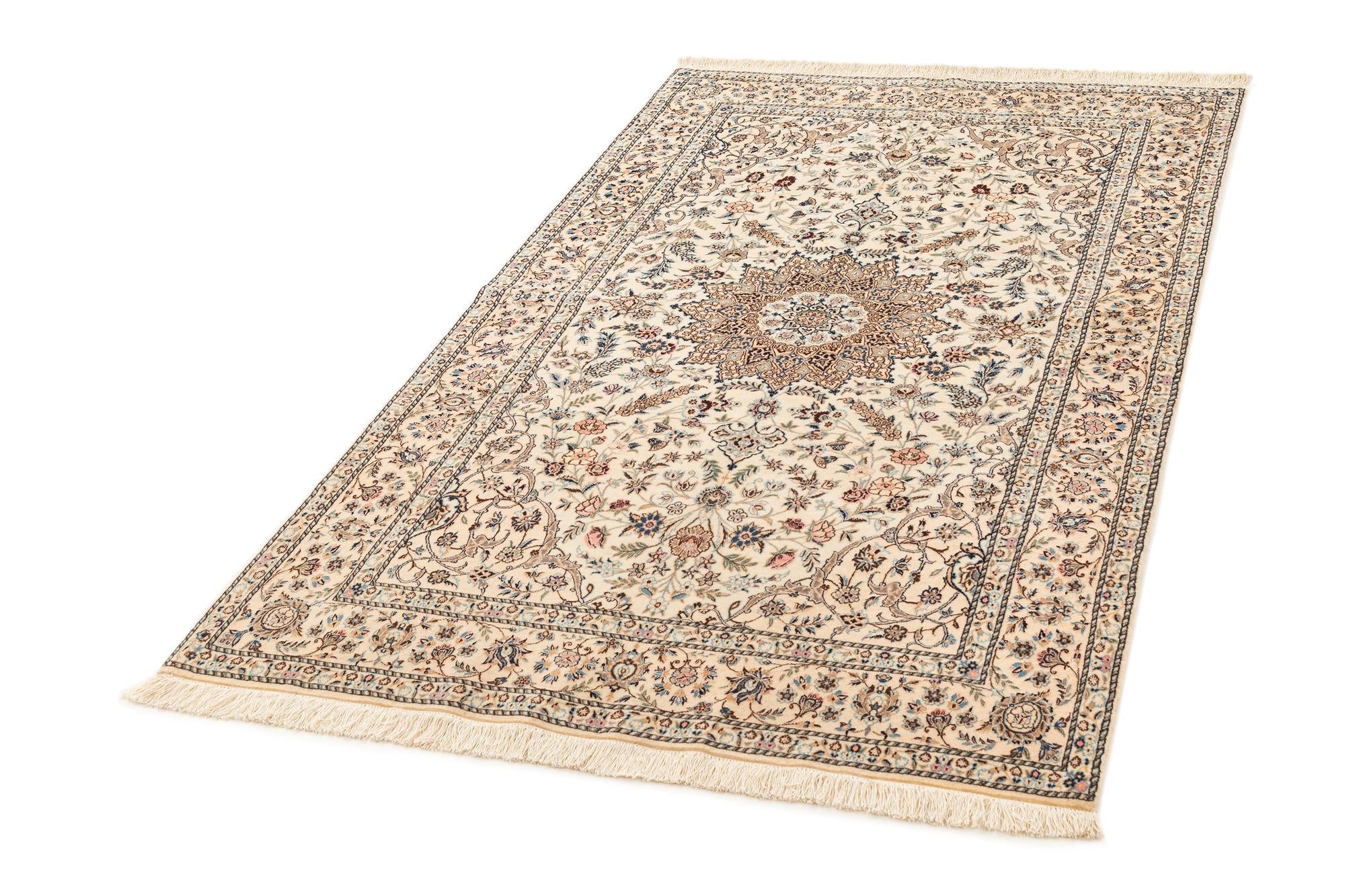 4' 1 x 6' 11 Hand Knotted Nain Rug