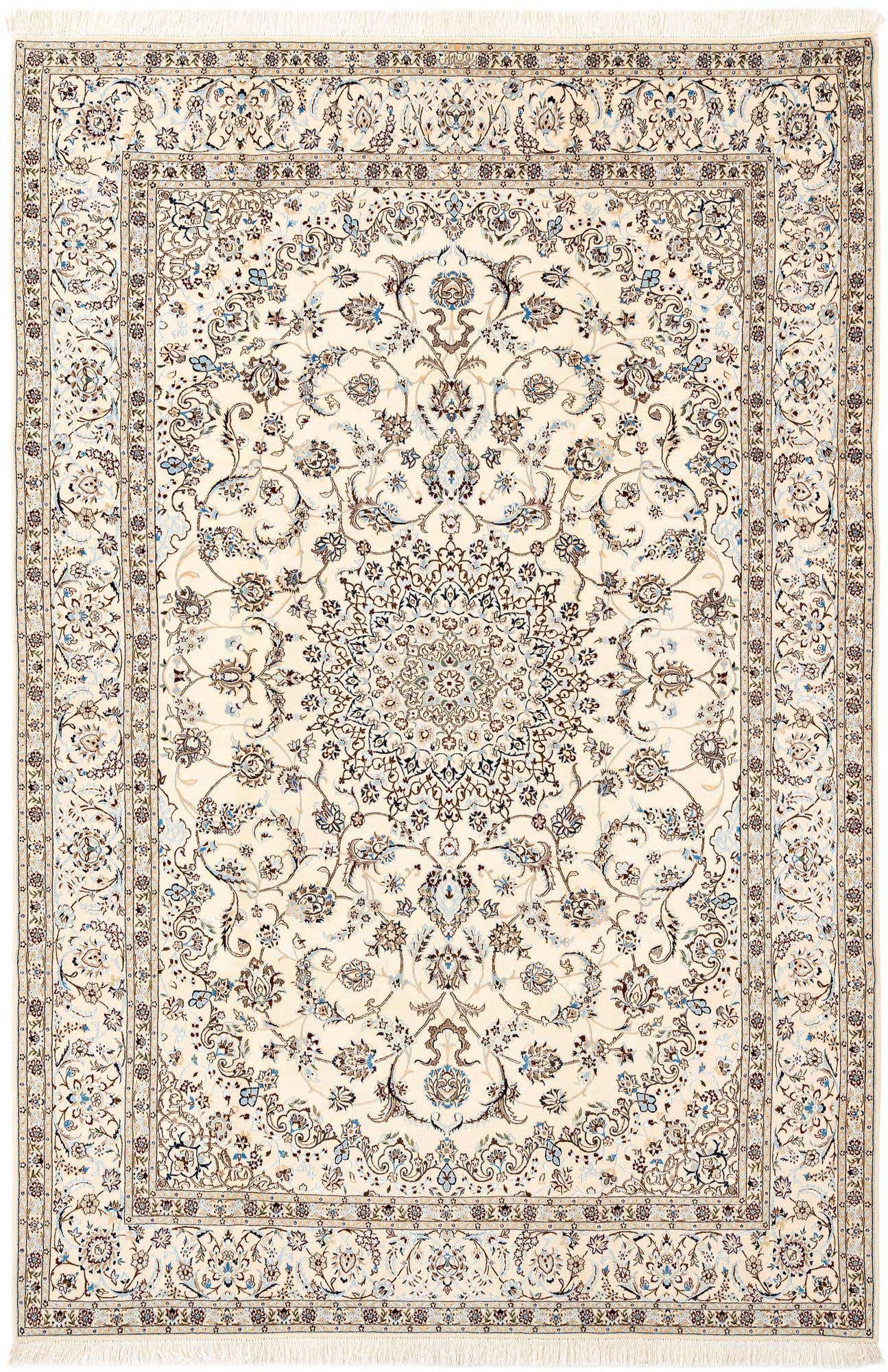 6' 9 x 10' Hand Knotted Nain Rug