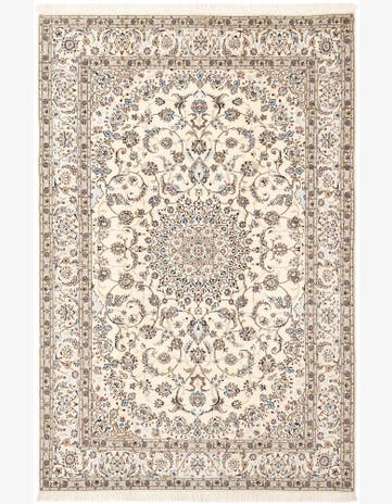 6' 9 x 10' Hand Knotted Nain Rug