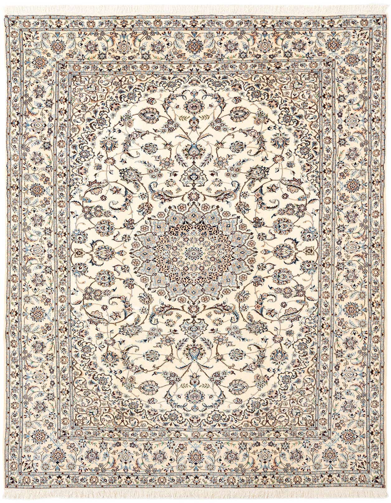 6' 10 x 10' 3 Hand Knotted Nain Rug