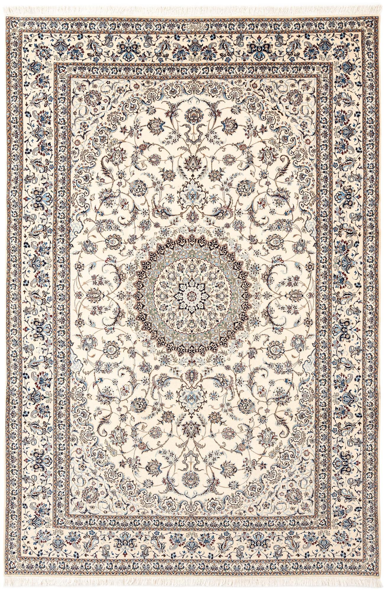 6' 10 x 10' 2 Hand Knotted Nain Rug