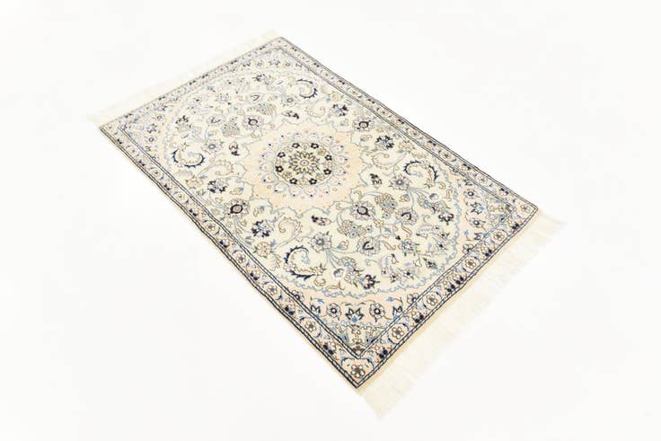 Detail image of 2' 10 x 4' 6 Hand Knotted Nain Persian Rug