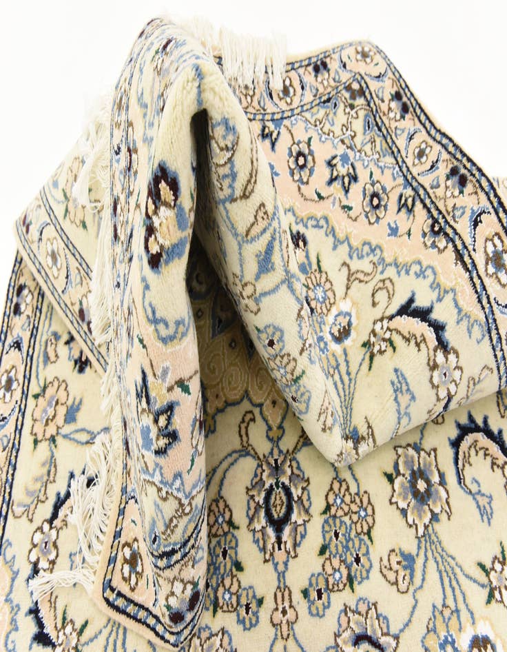 Detail image of 2' 10 x 4' 6 Hand Knotted Nain Persian Rug