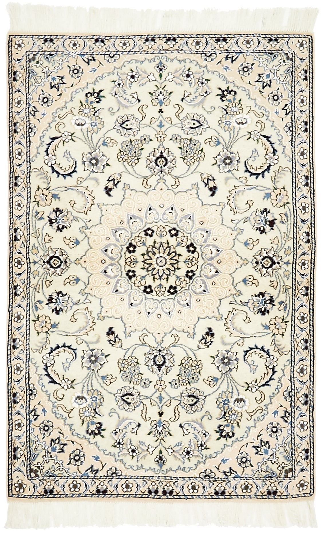 2' 10 x 4' 6 Hand Knotted Nain Persian Rug