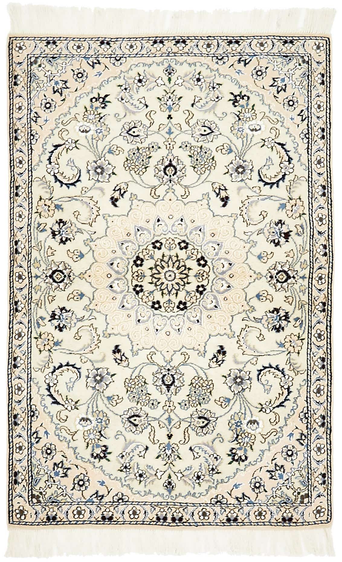 2' 10 x 4' 6 Hand Knotted Nain Persian Rug