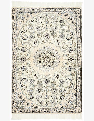 2' 10 x 4' 6 Hand Knotted Nain Persian Rug