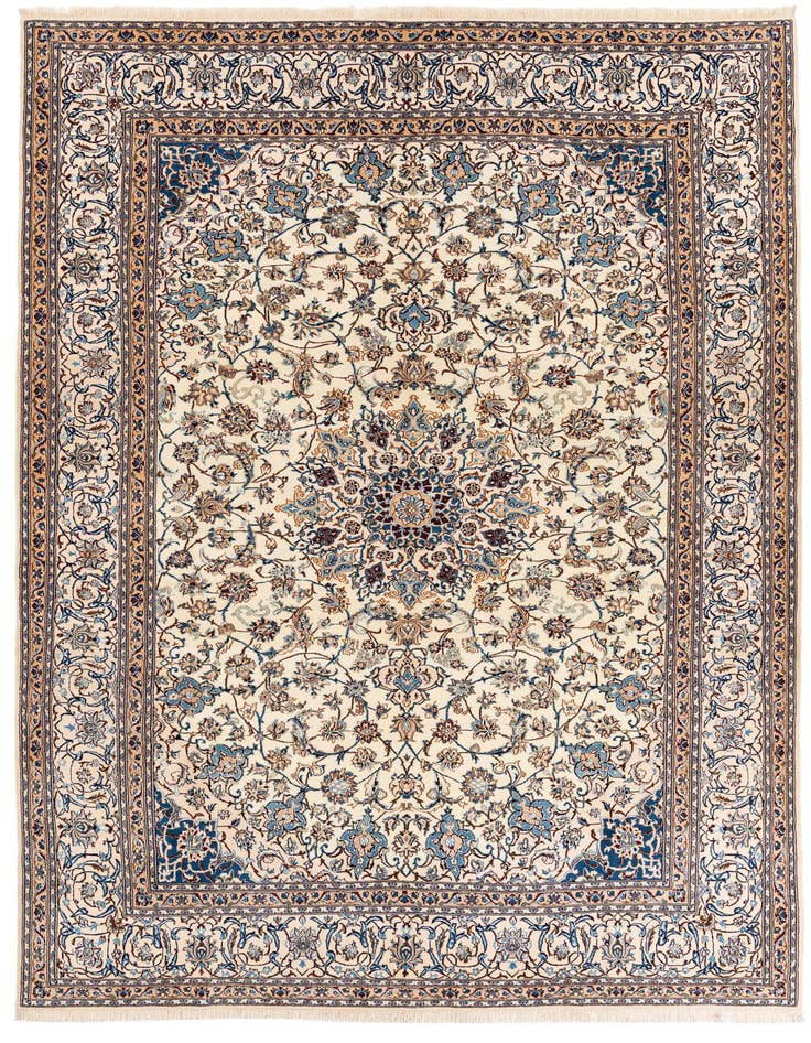 Detail image of 8' 3 x 11' 2 Hand Knotted Nain Persian Rug