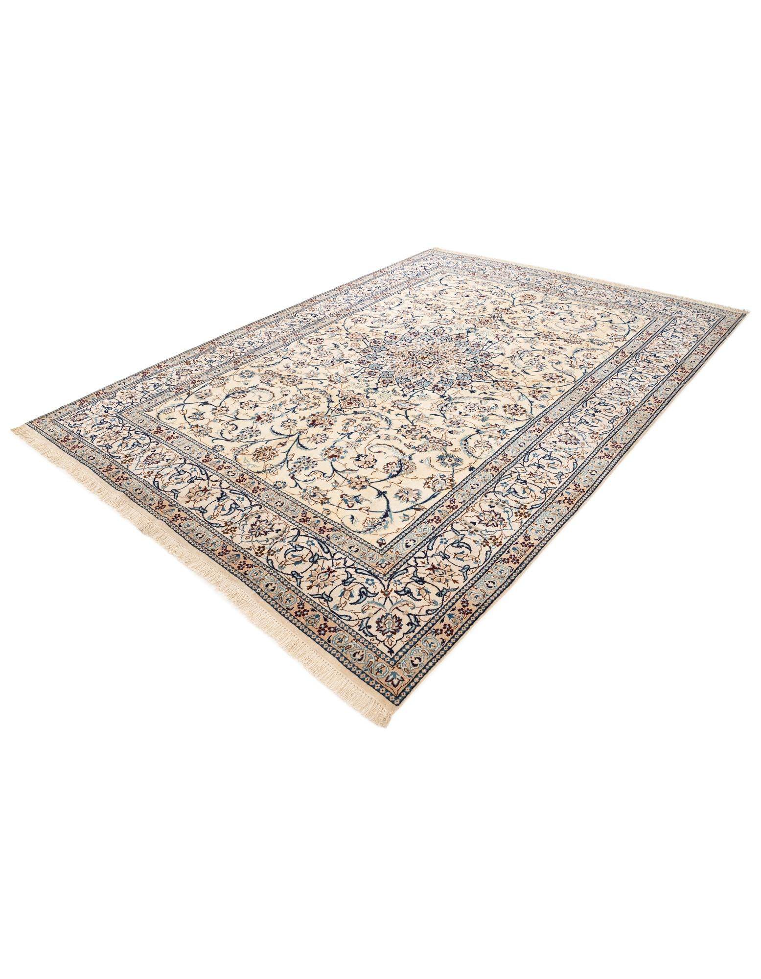 8' x 11' Hand Knotted Nain Persian Rug