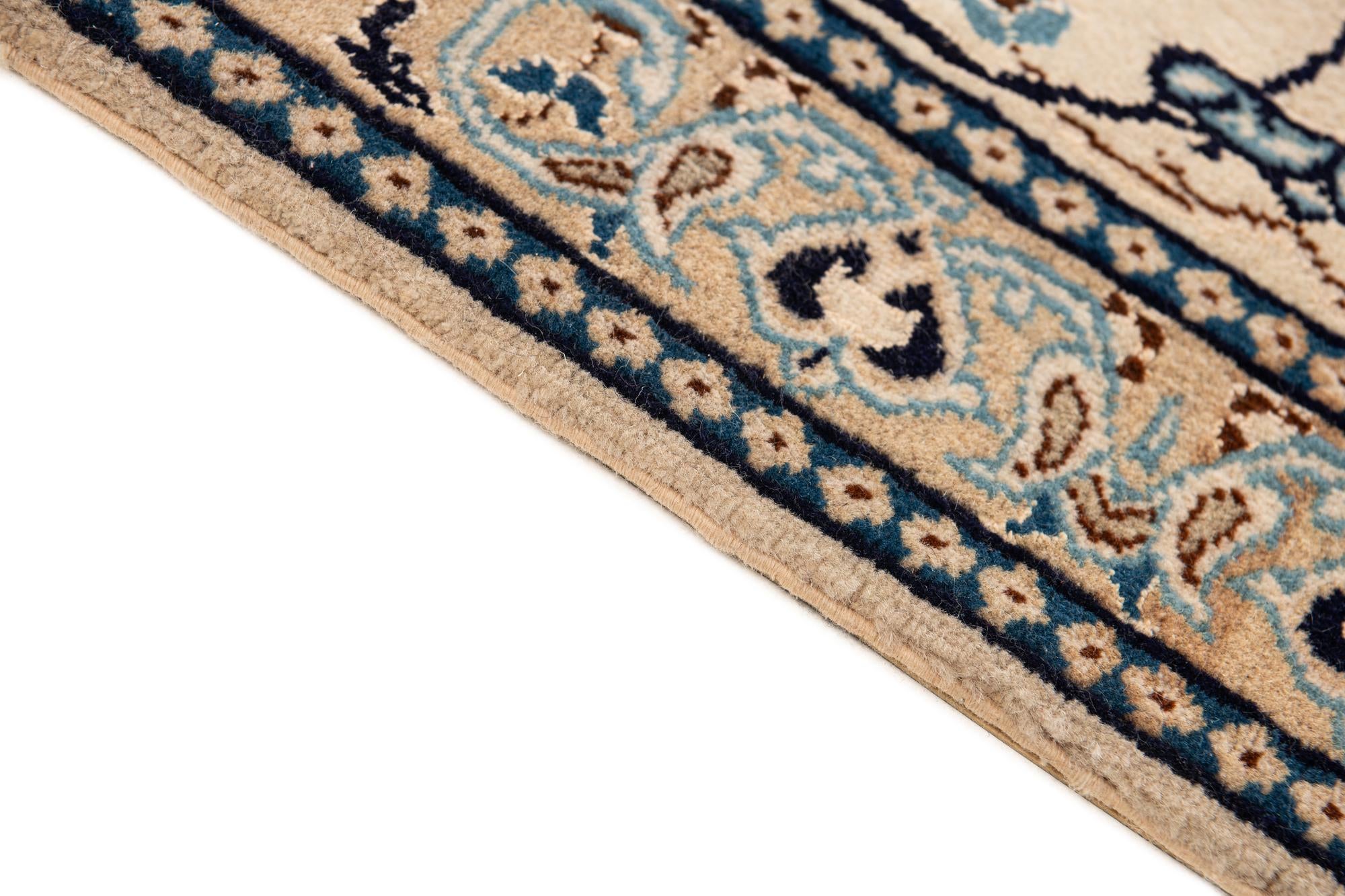 8' x 11' Hand Knotted Nain Persian Rug