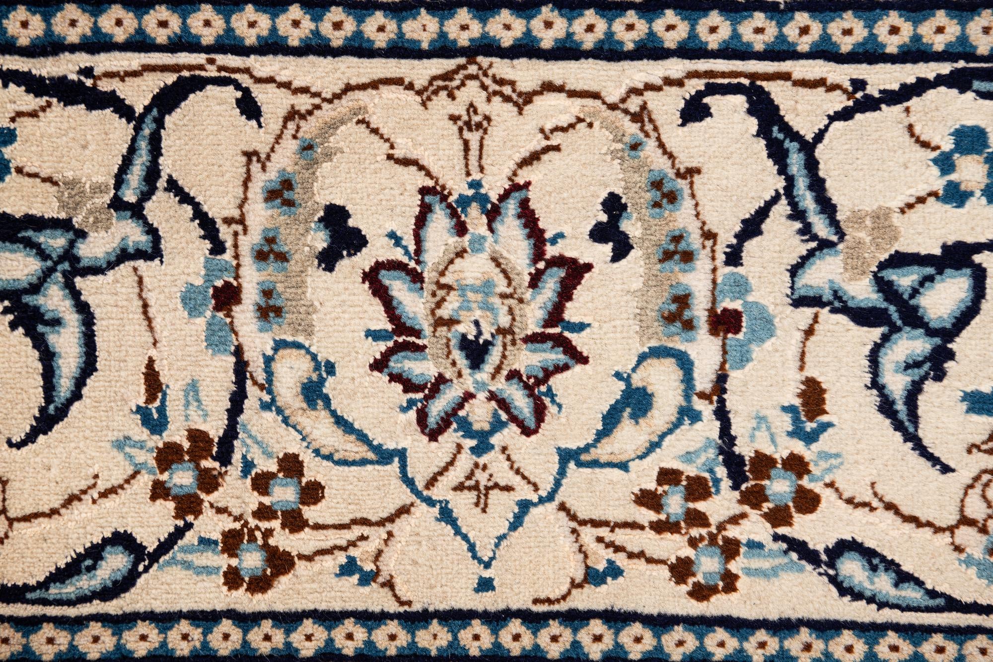 8' x 11' Hand Knotted Nain Persian Rug