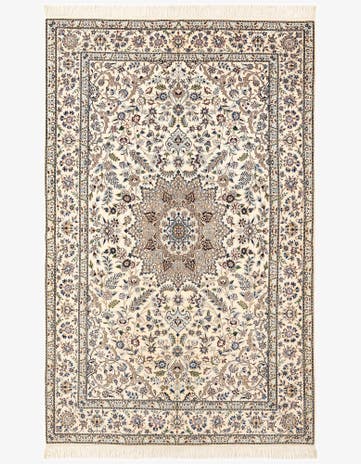 4' 11 x 7' 7 Hand Knotted Nain Rug