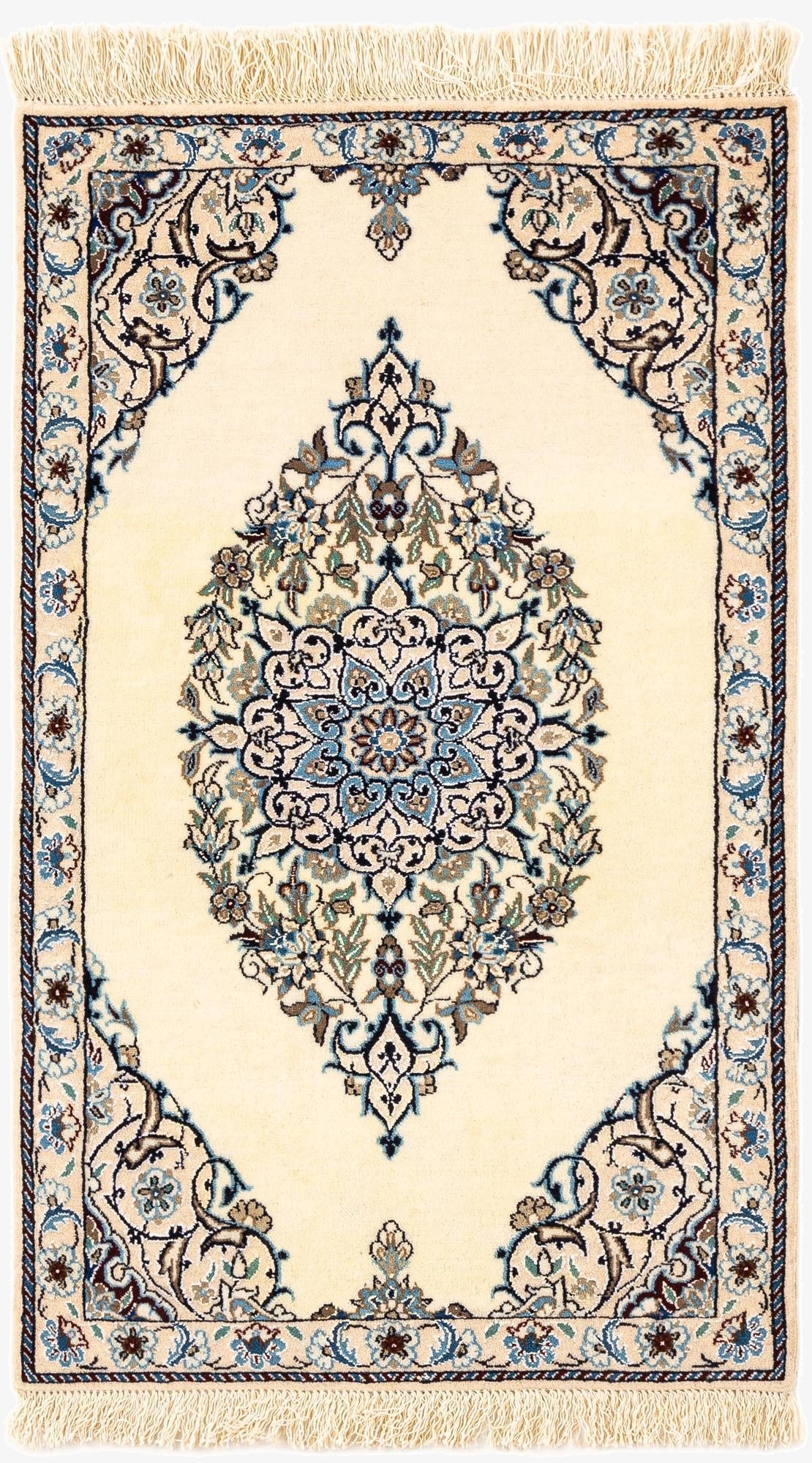 1' 8 x 2' 9  Hand Knotted Nain Rug