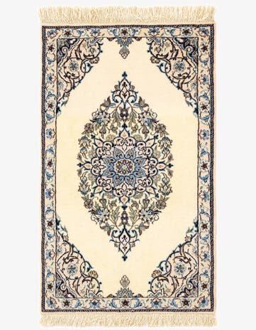 1' 8 x 2' 9 Hand Knotted Nain Rug
