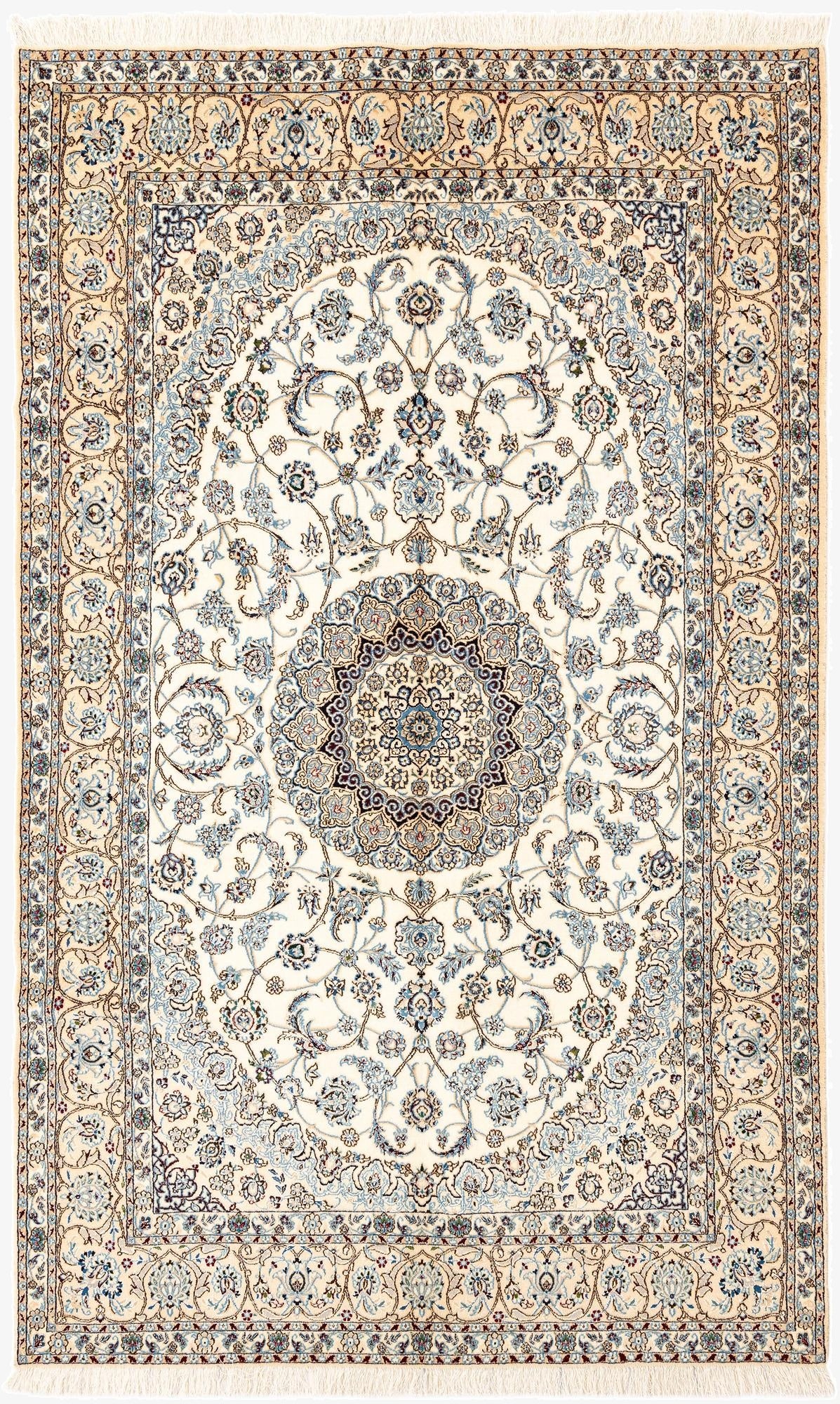 5' 3 x 8' 6  Hand Knotted Nain Rug