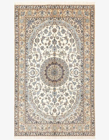 5' 3 x 8' 6 Hand Knotted Nain Rug