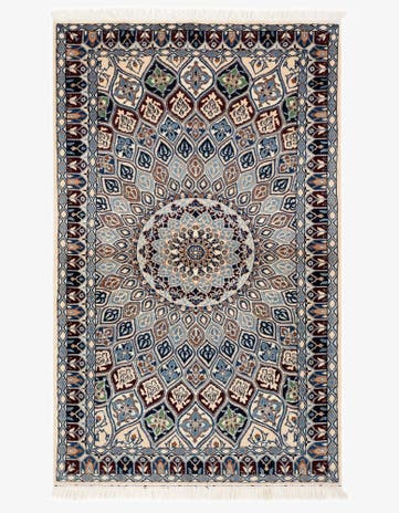 3' 1 x 5' 2 Hand Knotted Nain Persian Rug