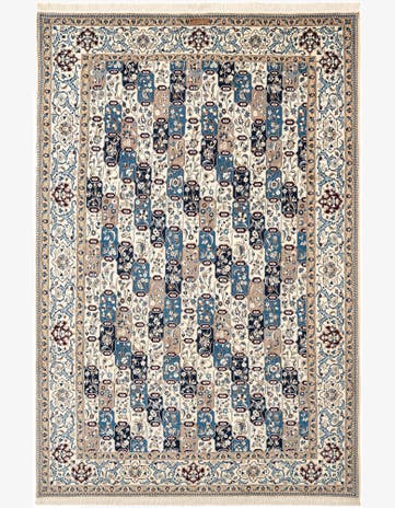 6' 7 x 9' 10 Hand Knotted Nain Rug