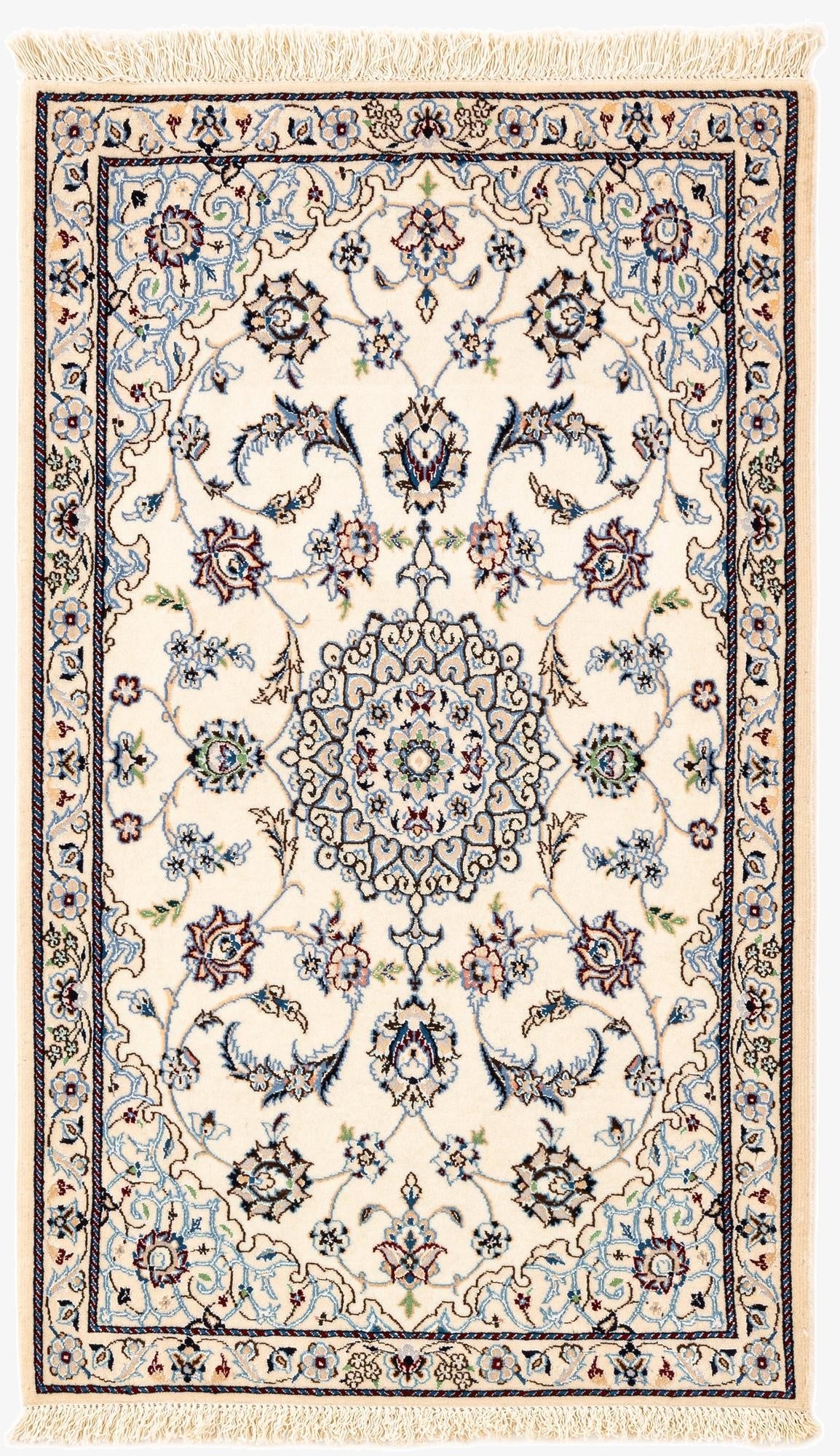 2' 1 x 3' 6  Hand Knotted Nain Rug
