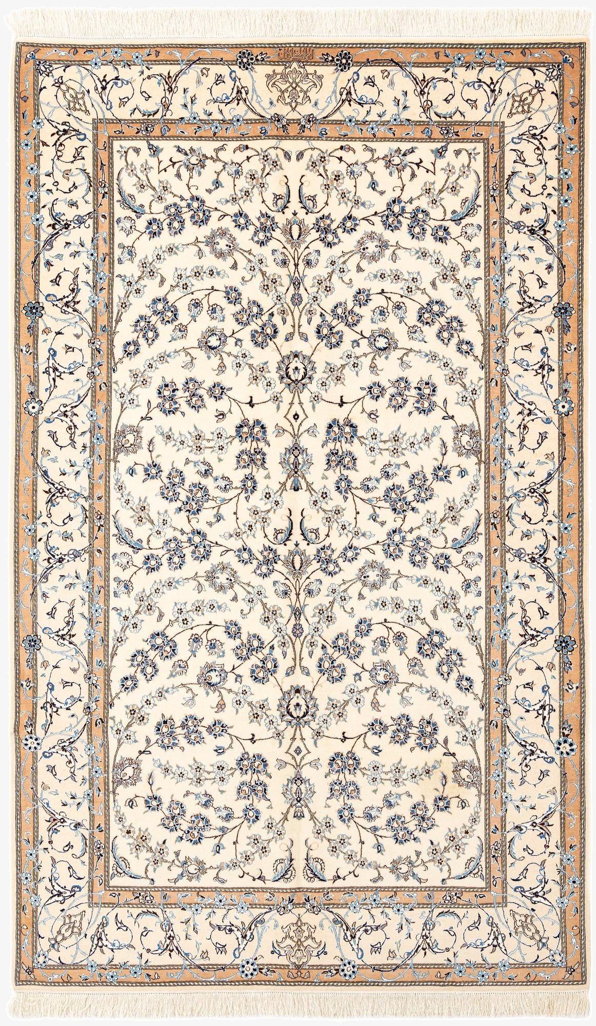 5' 3 x 8' 6  Hand Knotted Nain Rug