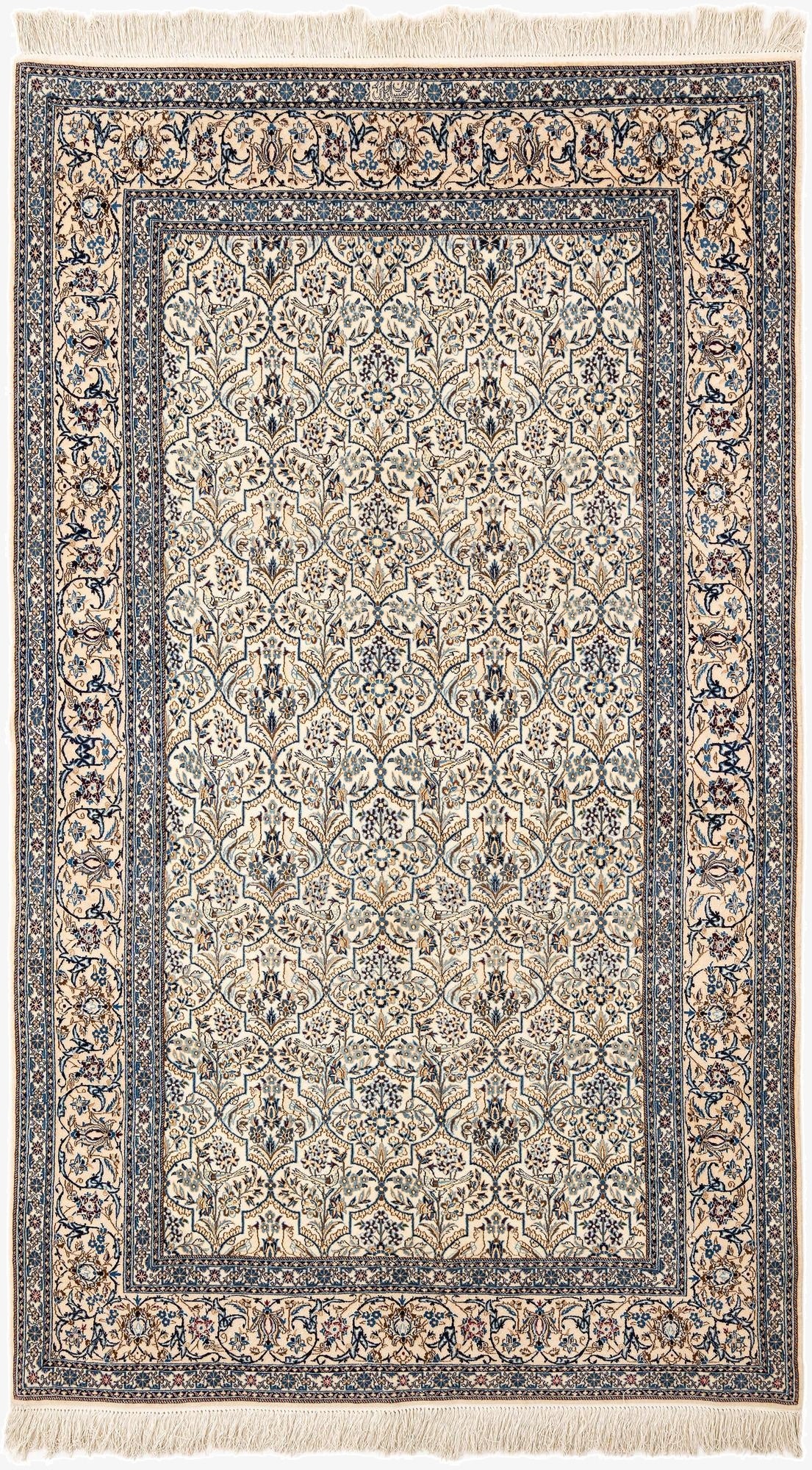 5' 5 x 8'  Hand Knotted Nain Rug