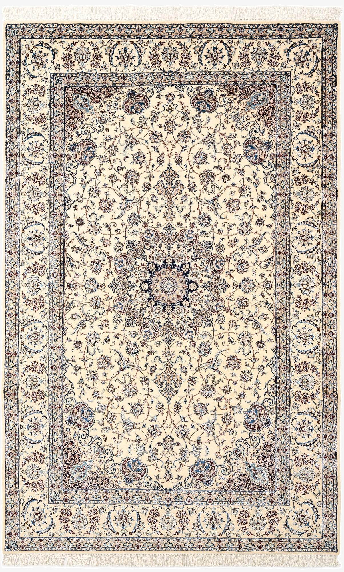 6' 8 x 10' 4  Hand Knotted Nain Rug